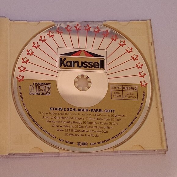 VINTAGE KAREL GOTT Stars and Schlager Country Hits CD 1982 - Picture 3 of 4